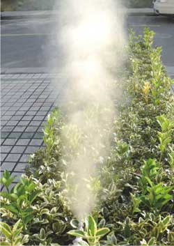 撞擊噴嘴噴霧現(xiàn)場(chǎng)圖